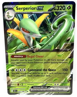 Serperior ex - Pokemon TCG Black Bolt Holo Double Rare Pokemon Card 003/086 - Image 1