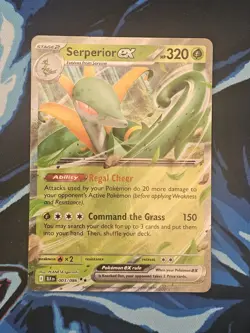 Serperior ex - Pokemon TCG Black Bolt Holo Double Rare Pokemon Card 003/086 - Image 1