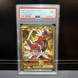 Pokemon TCG Koraidon EX Scarlet & Violet Base Set Hyper Rare Card 254/198 PSA 9 - Image 1