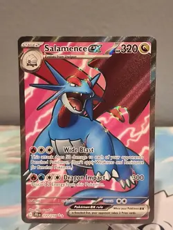 Salamence EX 177/159 Full Art Pokemon Card Double Rare Journey Together - Image 1
