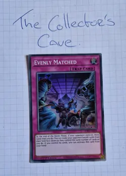 Evenly Matched Secret rare Yugioh Card 1st Edition HOLO SDBT-EN038 - Image 1