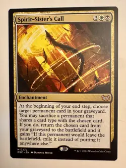 Spirit-Sister's Call 0232 Non Foil Mythic Duskmourn MTG Near Mint - Image 1