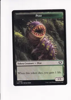 MAGIC MTG COMMANDER: EDGE OF ETERNITIES DOUBLE SIDED TOKEN COPY / PEST - Image 2