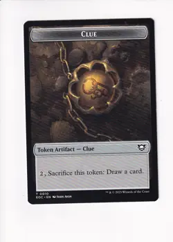 MAGIC MTG COMMANDER: EDGE OF ETERNITIES DOUBLE SIDED TOKEN COPY / CLUE - Image 2