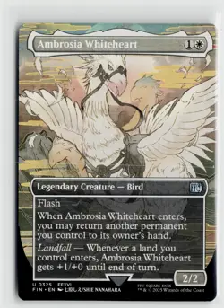 Ambrosia Whiteheart - BORDERLESS - MtG Final Fantasy - NM - - Image 1