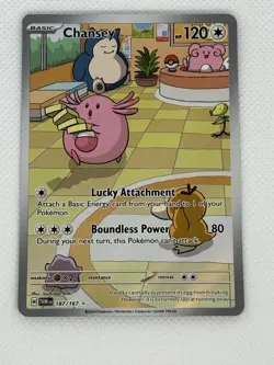 Chansey Pokemon TCG Scarlet & Violet Twilight Masquerade 187/167 NM - Image 1