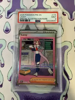2025 Pokemon Prismatic Evolutions Lacey Special Illustration Rare 175/131 PSA 9 - Image 1