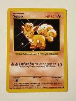 Vulpix - 68/102 - shadowless Pokemon base set - NM - Image 1