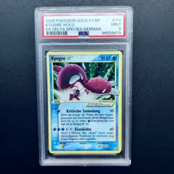 Pokemon Kyogre Gold Star 112/113 ex Delta Species Deutsch *Swirl* POP 4 PSA 9 - Image 1