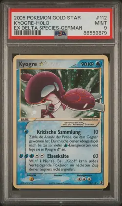 Pokemon Kyogre Gold Star 112/113 ex Delta Species Deutsch *Swirl* POP 4 PSA 9 - Image 4
