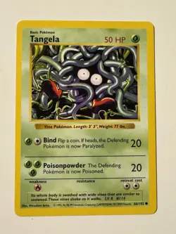 Tangela - 66/102 - SHADOWLESS Pokemon Base Set - NM - Image 1