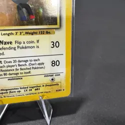 Magneton 9/102 - Base Set Holo Rare Vintage 1999 WoTC Pokemon TCG - MP - Image 4