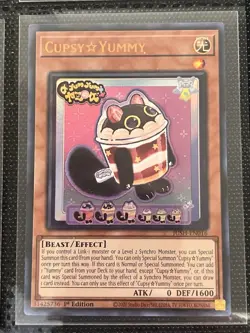Cupsy Yummy (UR) JUSH-EN016 YuGiOh! Justice Hunters 1st Edition - Image 1