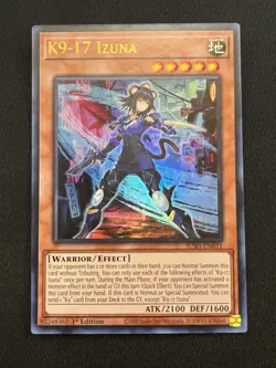 K9-17 Izuna (UR) JUSH-EN031 YuGiOh! Justice Hunters 1st Edition - Image 1