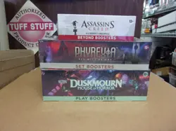 MTG ASSASSIN'S BEYOND + PHYREXIA SET + DUSKMOURN PLAY BOOSTER BOXES - Image 1