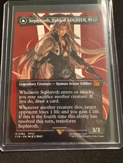 MTG: Sephiroth, Fabled SOLDIER (Borderless 382) (Non-Foil) - NM - FINAL FANTASY - Image 1