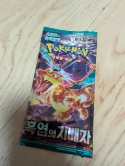 Pokemon Card Ruler of the Black Flame sv3 Factory SEALED Korean Booster Pack - Image 1