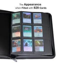 9 - Pocket Card Binder Zip Case for MTG Sports TCG Trading Cards Double - Sided - Image 3