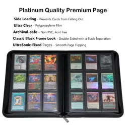 9 - Pocket Card Binder Zip Case for MTG Sports TCG Trading Cards Double - Sided - Image 4