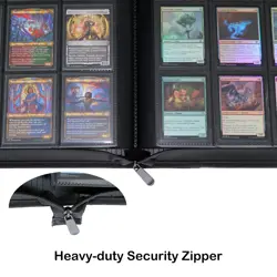9 - Pocket Card Binder Zip Case for MTG Sports TCG Trading Cards Double - Sided - Image 5