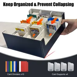 Soccer Trading Card Storage Box 2400 Cards Waterproof Leather Deck Case 10 - Image 5