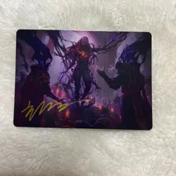 Mtg Magic The Gathering Foil Stamped Art Card Revived Nightmare Blaze - Image 1