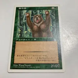 Mtg Forest Bear Pokemon Card Magic The Gathering - Image 1