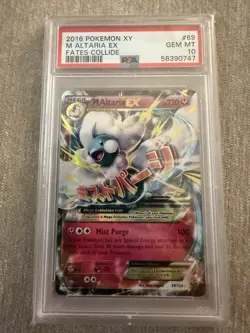 PSA 10 M Altaria EX 69/124 Fates Collide Pokemon Card Low Pop - Image 1