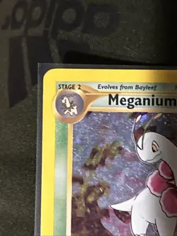 2000 Meganium 11/111 Neo Genesis 1st Edition Holo Rare Pokemon Card WOTC - Image 3