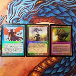 Mtg Magic The Gathering Foil Scourge Dragon Wings Shadow Breath - Image 1