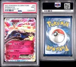 PSA 9 Mint 2021 POKEMON CELEBRATIONS #97 XERNEAS EX CLASSIC COLL - XY - Image 3