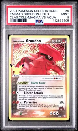 PSA 9 Mint 2021 Pokemon Celebrations Team Magma’s Grounding 9/95 - Image 1