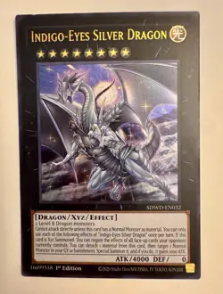 Indigo-Eyes Silver Dragon SDWD-EN032 Ultra 1st Edition Yugioh - Image 1