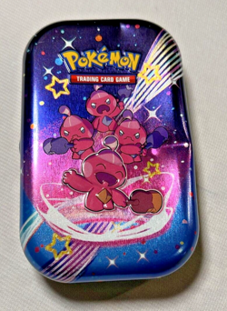 Pokemon Paldean Fates Mini Tin Tinkatink USED-UNVERIFIED-CARD MAY BE MISSING - Image 1