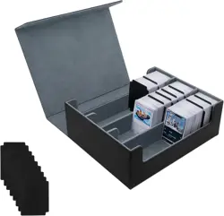 Card Deck Box Magnetic Holder with 3 Rows & Divider For MTG 1800+ Cards Mcbazel - Image 1
