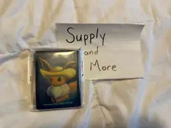 Pokemon Center × Van Gogh Museum: Eevee With Straw Hat Card Sleeves | NEW - Image 1