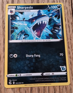 Pokemon TCG Card Sharpedo 163/264 Battle Academy 2021 - Image 2