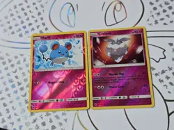 Fairy Type Pokemon Card Sylveon Carbink Sun & Moon TCG Reverse Holo Bundle - Image 2