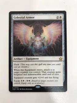 Celestial Armor MTG Magic the Gathering Card NM Near Mint FDN - Image 1