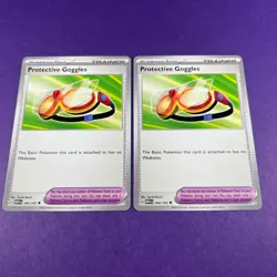 Protective Goggles X 2 164/165 Pokemon 151 Trainer Playset Trading Cards TCG - Image 1