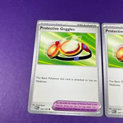 Protective Goggles X 2 164/165 Pokemon 151 Trainer Playset Trading Cards TCG - Image 3