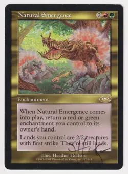 Signed Natural Emergence MP Planeshift Artist Heather Hudson 2001 MTG Magic Rare - Image 1