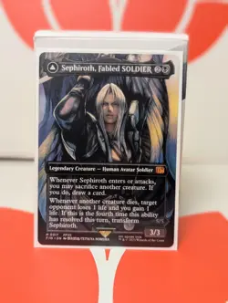 Sephiroth, Fabled Soldier / One Winged Angel (M 0317) (Borderless) - FF x MTG - Image 1