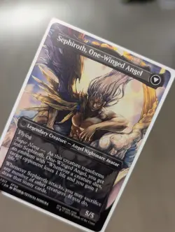 Sephiroth, Fabled Soldier / One Winged Angel (M 0317) (Borderless) - FF x MTG - Image 4
