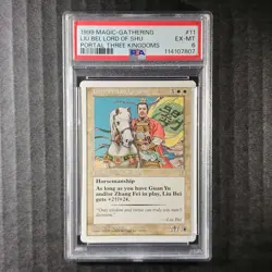 Liu Bei, Lord of Shu #11, Portal Three Kingdoms WOTC MtG PTK P3K English (PSA 6) - Image 1