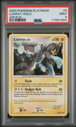 2009 Pokemon Arceus Luxray #5 PSA 9 - Image 1