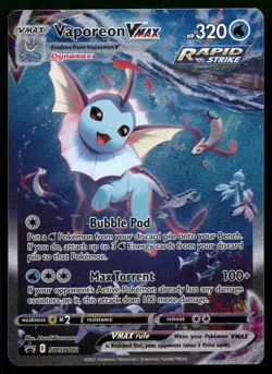 Vaporeon VMAX SWSH182 Alternate Art Collection Promo English POKEMON - Image 1