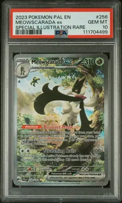 2023 Pokemon Scarlet & Violet Paldea Evolved Meowscarada ex #256/193 PSA 10 - Image 1