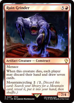 MTG Ruin Grinder 297 Rare Surge Foil Final Fantasy Commander - Image 1
