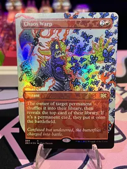 MTG Magic The Gathering Chaos Warp Foil Borderless Red Instant Commander - Image 1